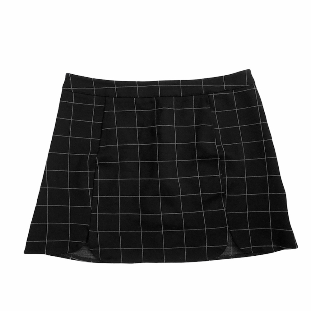 M Split Grid Skirt